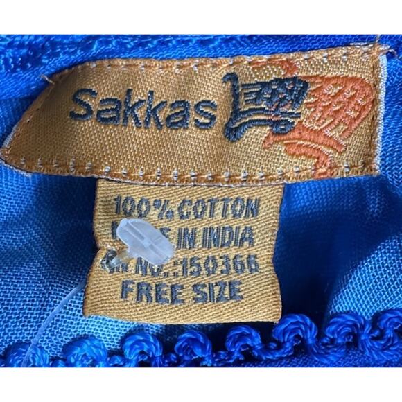 Sakkas Blouse Women’s Turquoise Tie Dye Top Short Sleeve V-Neck One Size NEW - Picture 7 of 9